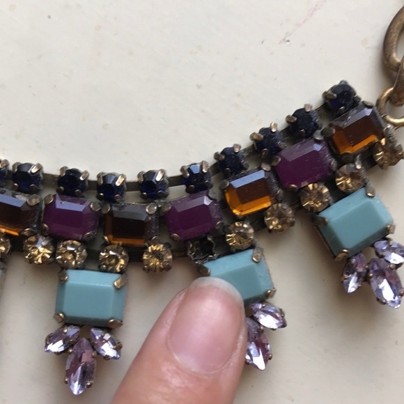 J. Crew blue and purple chunky necklace - Picture 5 of 5